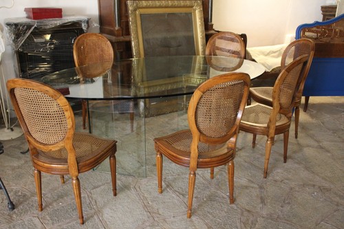 Tavolo cristallo con sedie - tavolo,