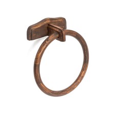 PORTA SALVIETTE ASCIUGAMANI AD ANELLO DA MURO LEGNO STILE ARTE POVERA COUNTRY