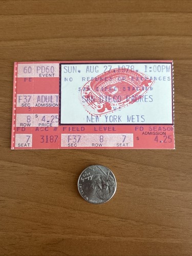 Biglietto stub dave - dave, winfield