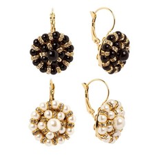 SODINI Orecchini Donna a Monachella con Fiore di Perle e Strass – Drusilla 75072