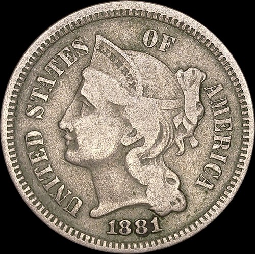 1881 tre centesimi - 1881, nichel
