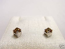orecchini argento citrino 3,5 Earrings Swarovski stone