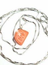 Collana ciondolo corallo Rosa