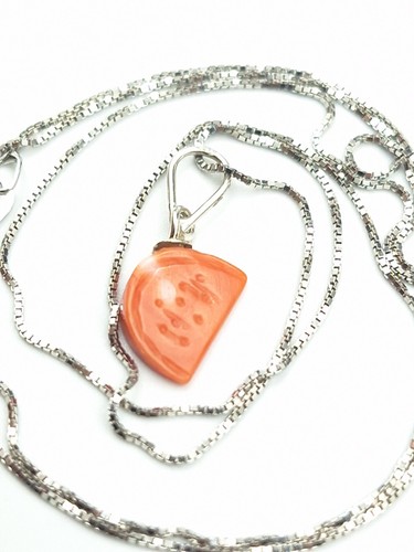 Collana ciondolo corallo - , rosa