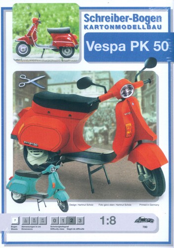 Modellino cartone vespa pk - modellino,