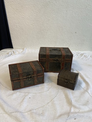 Set scrigni vintage legno - scrigni,