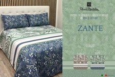 Completo Lenzuola Letto Matrimoniale Renato Balestra Zante In Puro Cotone 100%