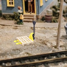 Carrello Elevatore E Pallet In Miniatura Per Casa Delle Bambole 1/12 Per Tavolo