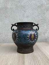 Vaso Vintage Cinese In Bronzo E Cloisonné
