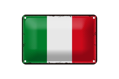 Targa latta bandiera italia - latta,