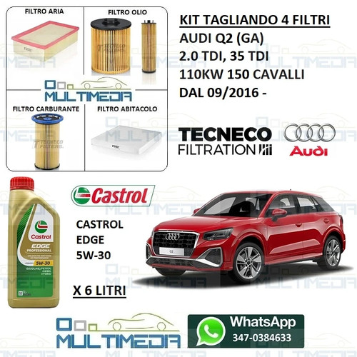 Kit tagliando filtri 6lt - 4,