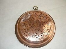 antico SCOLAPASTA IN RAME