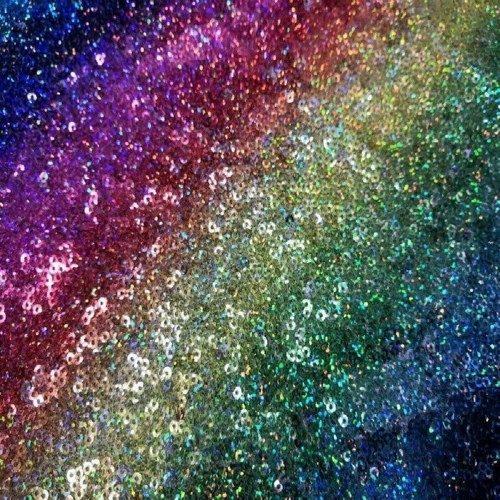 Tessuto paillettes arcobaleno - paillettes,