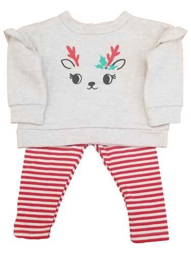Completo leggings rosso righe