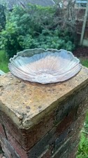 Murano Style Bronze Flower Decorative Dish Glass Bowl Vintage Retro