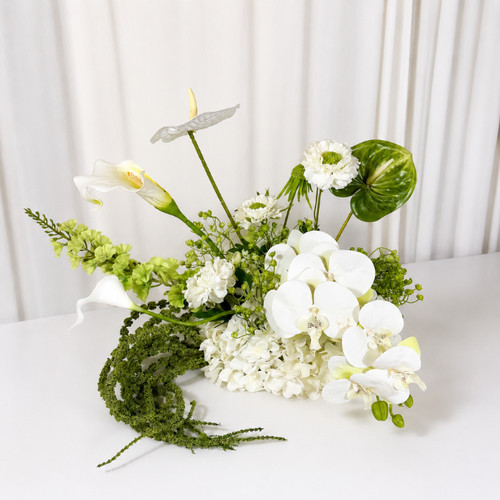 Centrotavola bianco verde