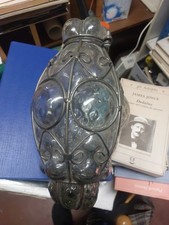 Lampada Lucerna stile veneziana ferro e vetro soffiato trasparente 33 cm circa