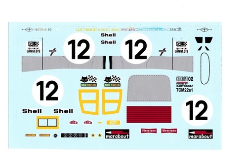 Decal ferrari 512s - 1/18, long