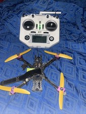 Drone Fpv Frsky Pronto Al Volo Radio, Telecamera, Gps BuZZER, Batteria E Led