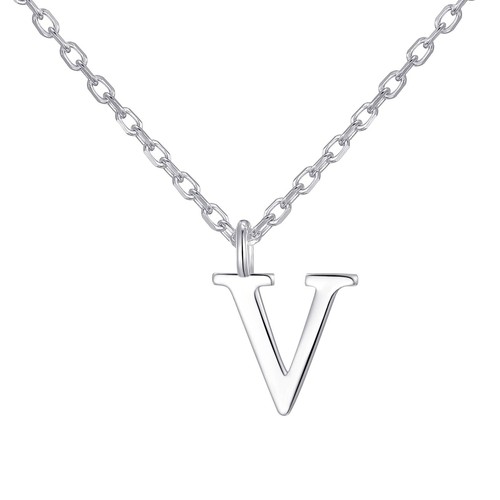 Collana iniziale argento - collana, in