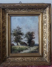 Dipinto olio su legno siglato