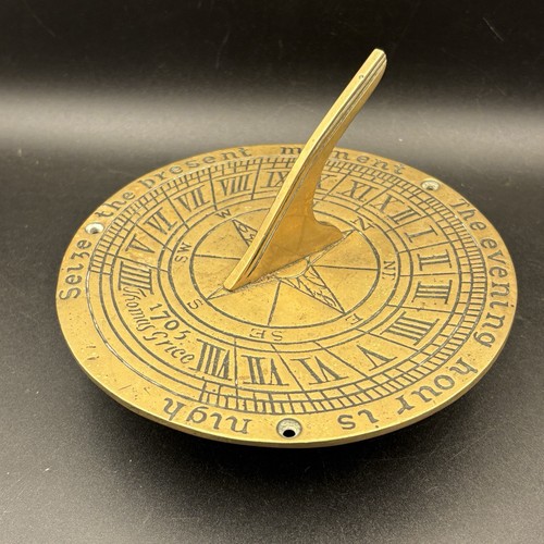 Brass sundial gnomon 6 - sundial, &