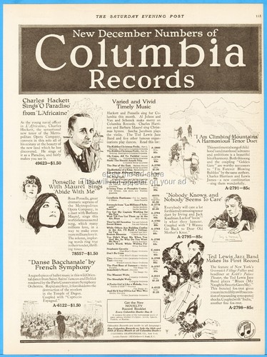 1919 columbia fonografo - columbia, record