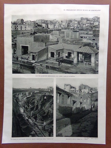 Stampa del 1931 scavi - stampa, di