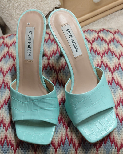 Steve madden blu croc goffrato - blu,