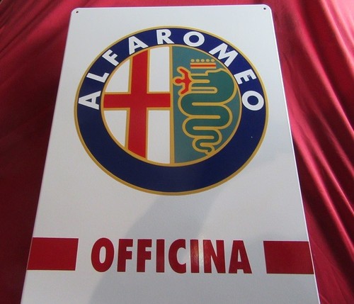 Alfa romeo cartello smaltato - romeo,