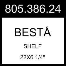 IKEA BESTA BESTÅ Mensola Grigio Scuro 22x6 1/4" 805.386.24