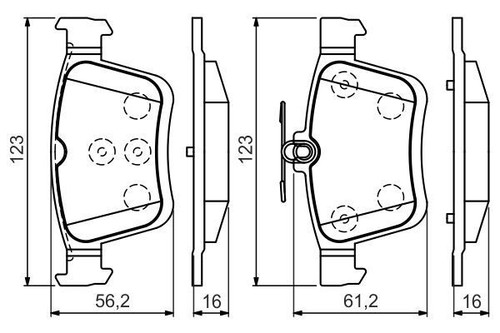 Bosch 0986494659 kit pastiglie - kit,