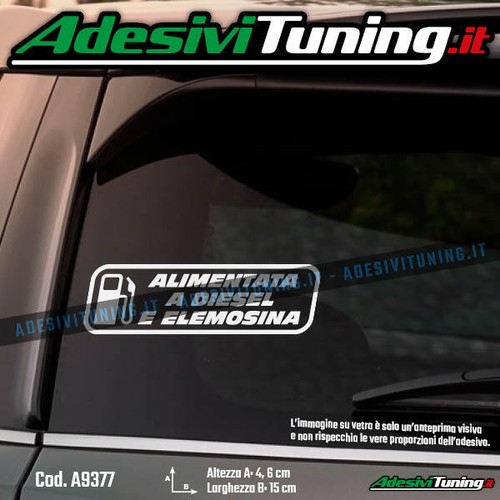 Adesivo alimentata diesel e - a,