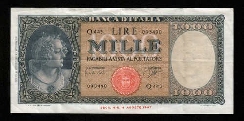 Italy 1000 lire - italy, 1961