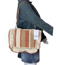 Zara Womens Shoulder Bag Woven