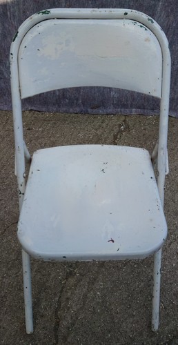 Sedia fiera vintage bianca - sedia,