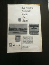 1957 OLIVETTI MACCHINA DA SCRIVERE MODELLO LL AGLIE FABBRICA PUBBLICITA VINTAGE