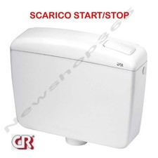 CASSETTA WC A ZAINO ESTERNA UNICO SCARICO SINGOLO CR BIANCA TASTO START/STOP