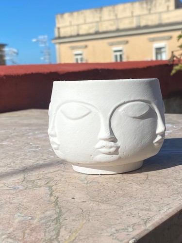 Vasetto gesso fatto - vasetto,