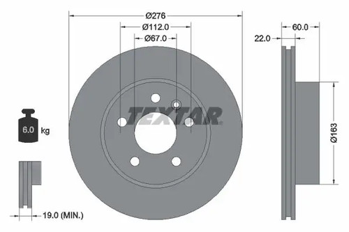 Disco freno ventilazione - 2x,