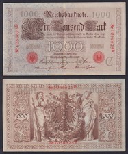 Banconota Germania 1000 mark 1910 P.-44b SUP/AU