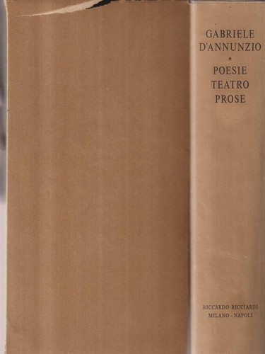 Gabriele annunzio poesie - d'annunzio.,
