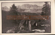 1934 - FOTO PAESAGGIO DI MONTAGNA ACCAMPAMENTO TENDA - DOLOMITI O ALPI C9-1107