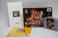 Conker's Bad Fur Day BFD CIB Nintendo 64 N64 istruzioni modulo boxato ottime condizioni