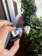 Ray Ban Occhiali Da Sole Aviator Specchio Flash Silver