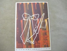 CARTOLINA PNF 1937 "COLONIE ESTIVE E ASSISTENZA INFANZIA" CON LIBRO E MOSCHETTO