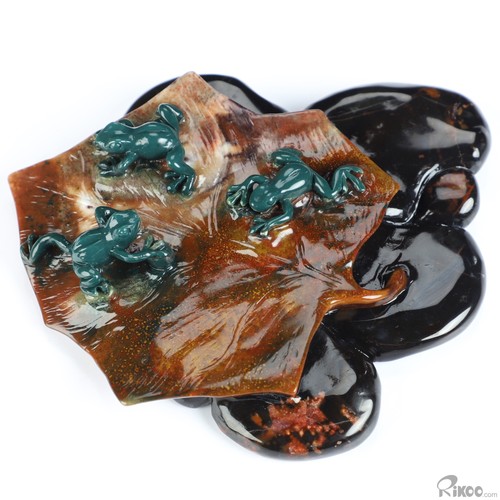 Scultura rane cristallo