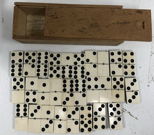 Antico set domino ebano e - domino,