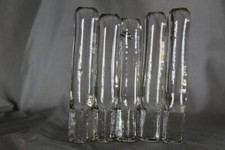 5x Kinkeldey Vetro di Ricambio Bacchetta - Antica Quadrata Variante Per Ice Lamp