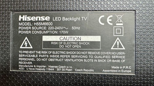 H55m6600 pezzo completo - tv,